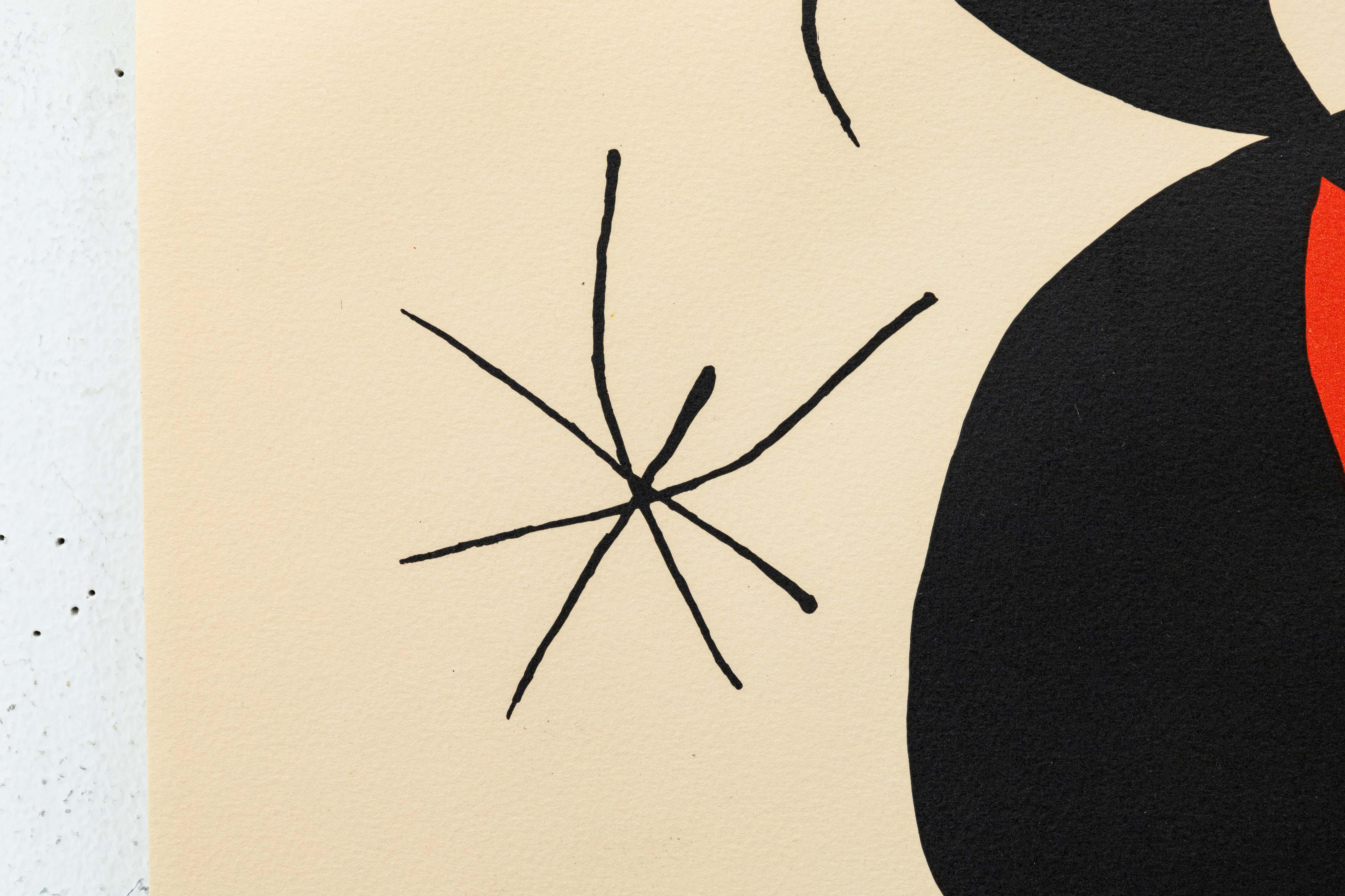 Joan Miro Montroig 4 (M. 956) Signierte Moderne Lithographie in Farben H.C. 7/10 (Spanisch) im Angebot