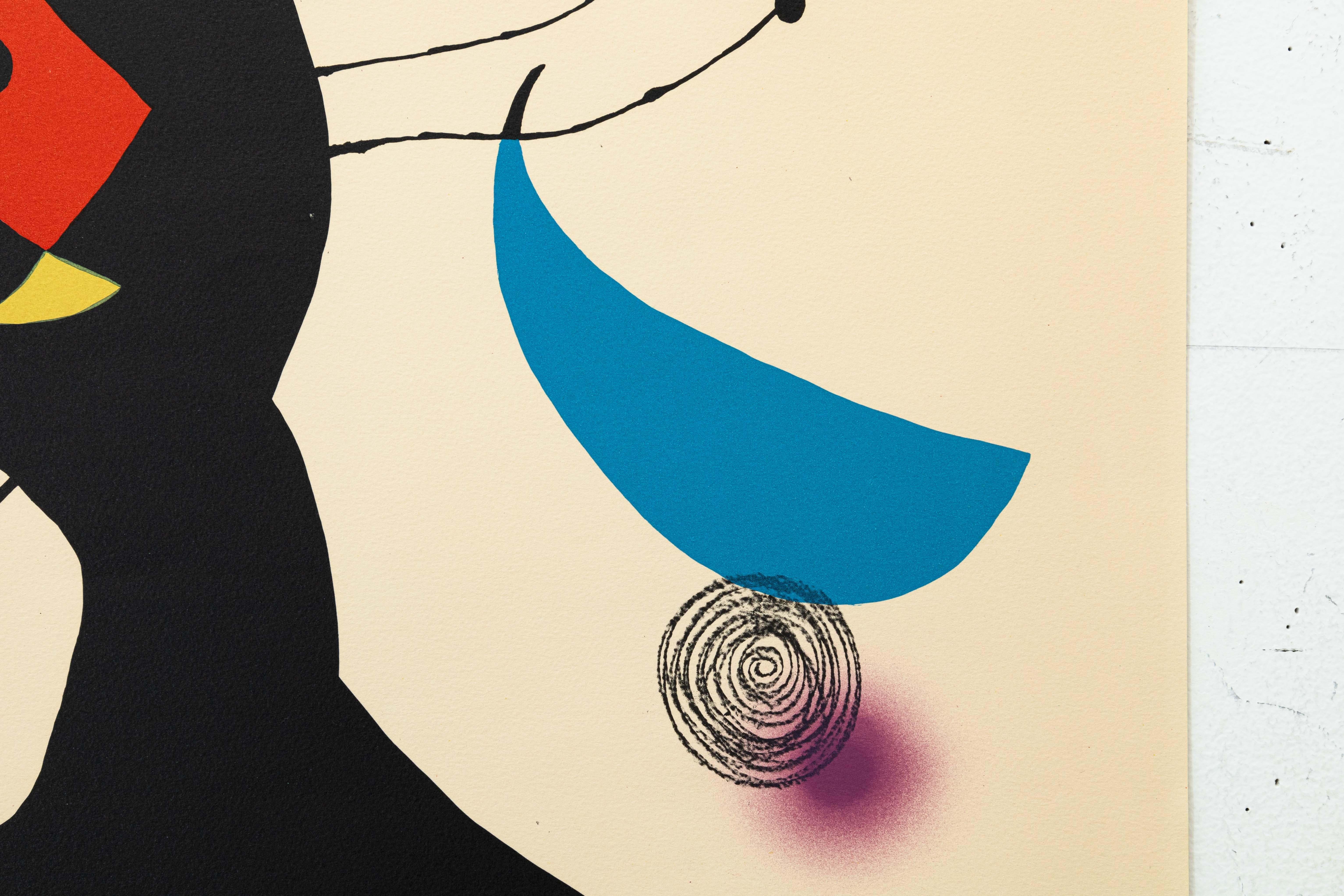 Joan Miro Montroig 4 (M. 956) Signierte Moderne Lithographie in Farben H.C. 7/10 (Ende des 20. Jahrhunderts) im Angebot