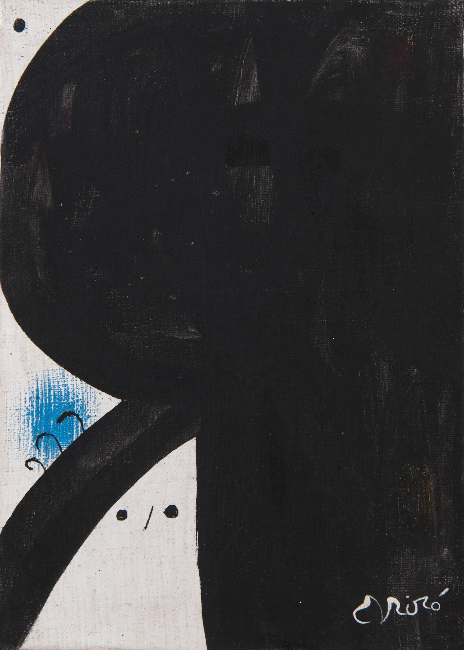 Joan Miró Portrait Painting - Femme aux trois cheveux, constellation