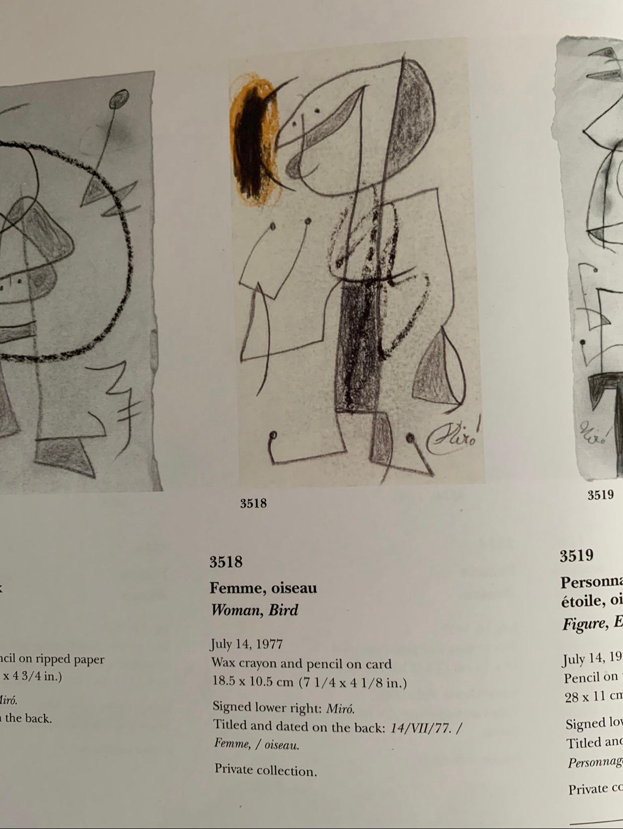 Femme, oiseauwoman, bird - Painting by Joan Miró