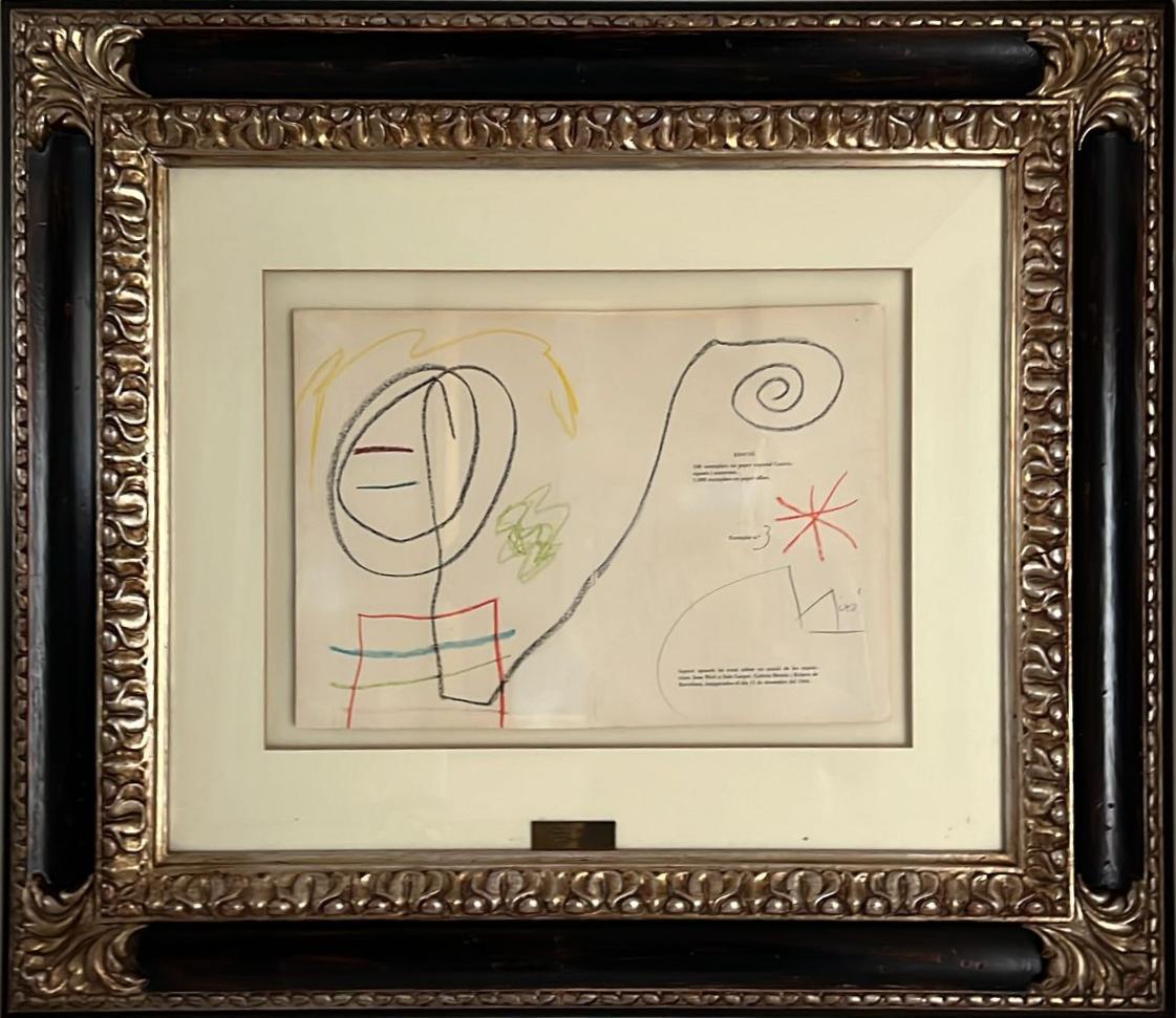 Miro  original  painting.  - Abstract Painting by Joan Miró