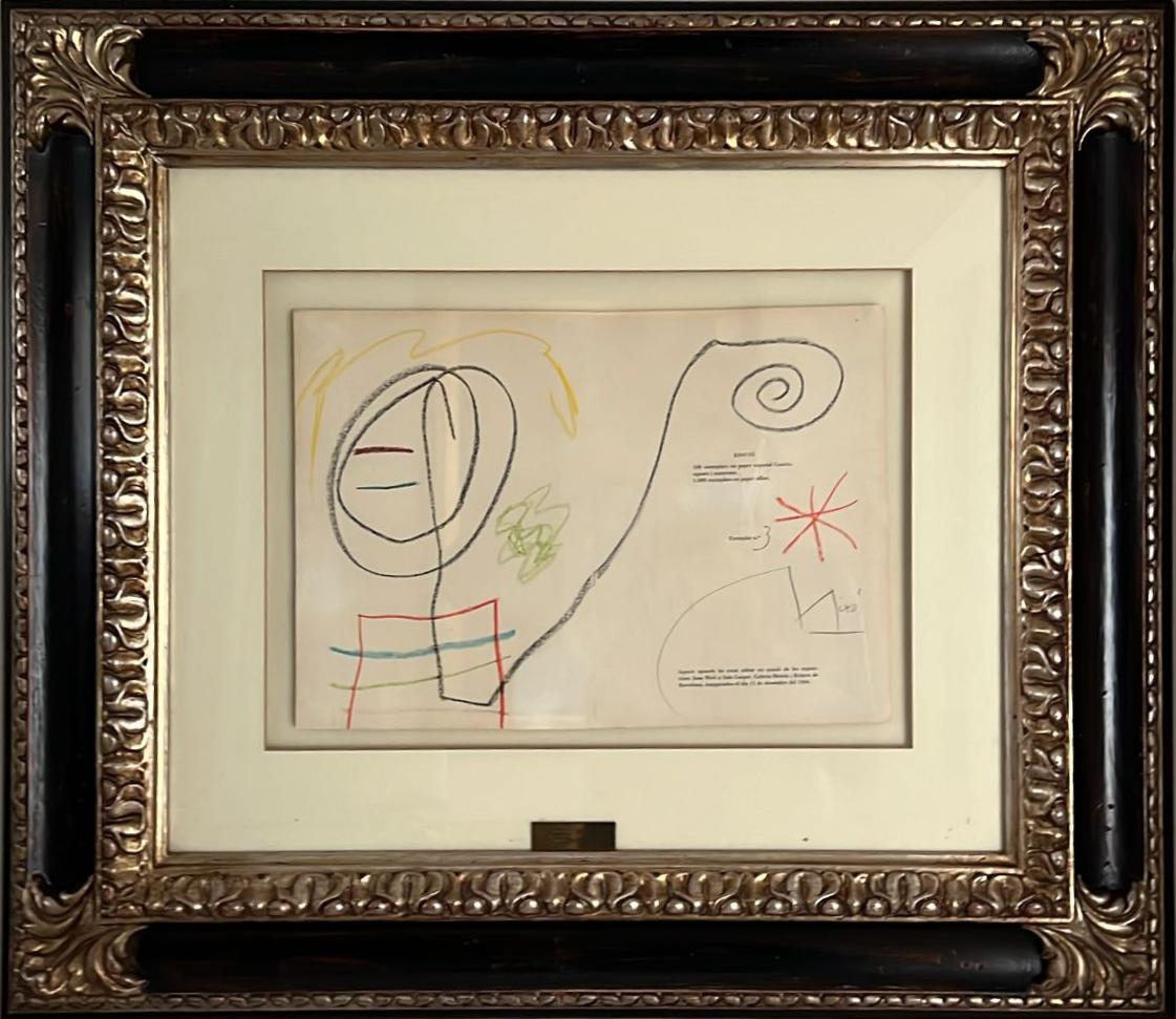 Miro  originale  pittura. - Painting Astratto di Joan Miró