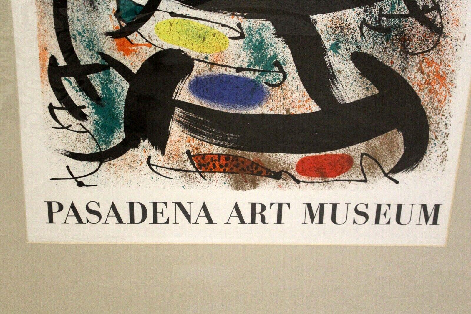 Joan Miro Pasadena Art Museum Vintage Exhibition Poster 1969 Unframed 1