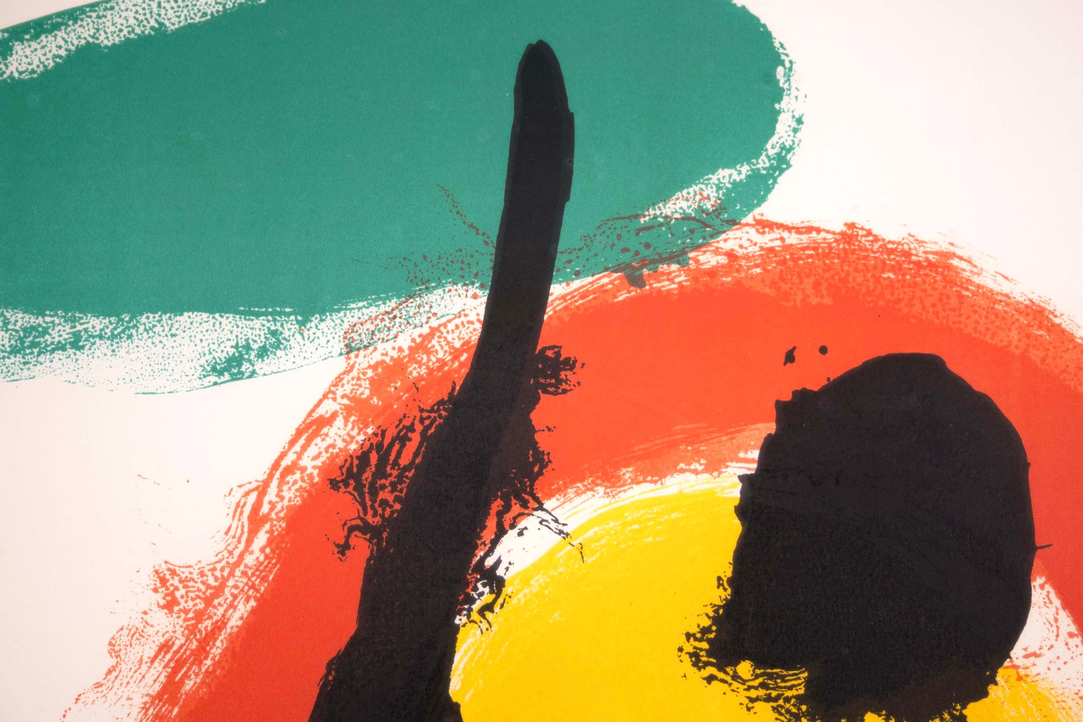 Mid-20th Century Joan Miro Peintures Murales Signed Modern Lithograph in Colors H/C Framed 1961
