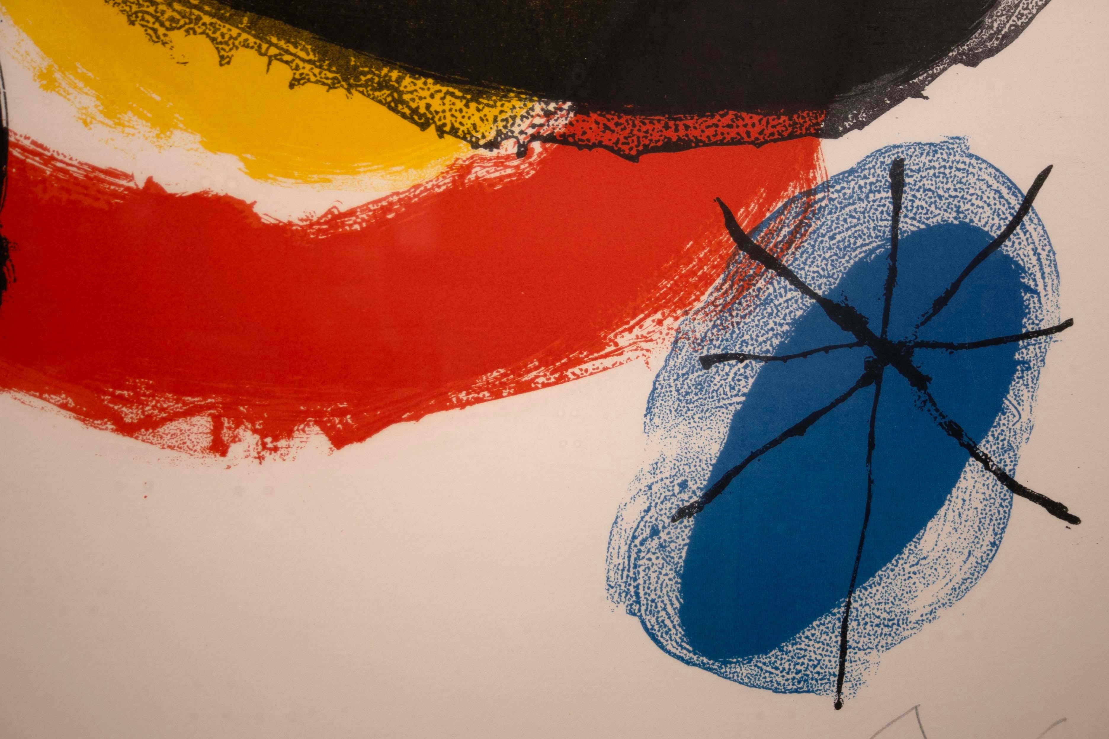 Joan Miro Peintures Murales Signed Modern Lithograph in Colors H/C Framed 1961 1