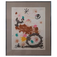 Joan Miró Pencil Signed Lithograph, circa 1968