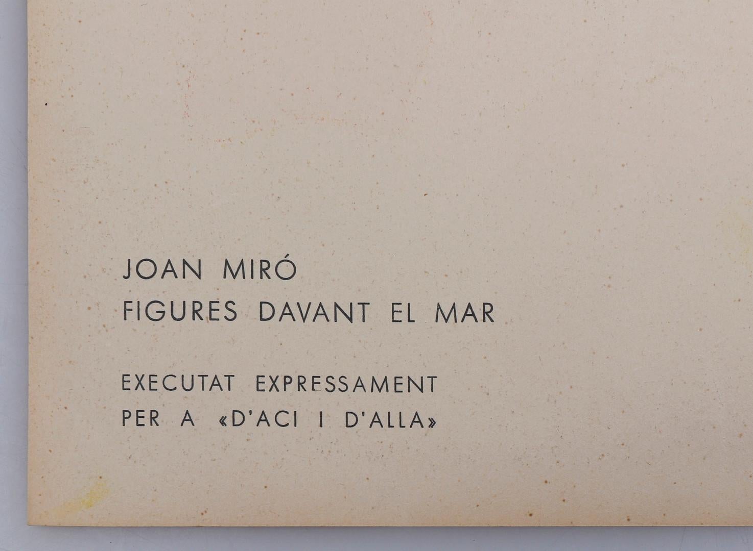 Joan Miró Personnages Devant la Mer, Figures by the Sea In Good Condition In Vienna, AT