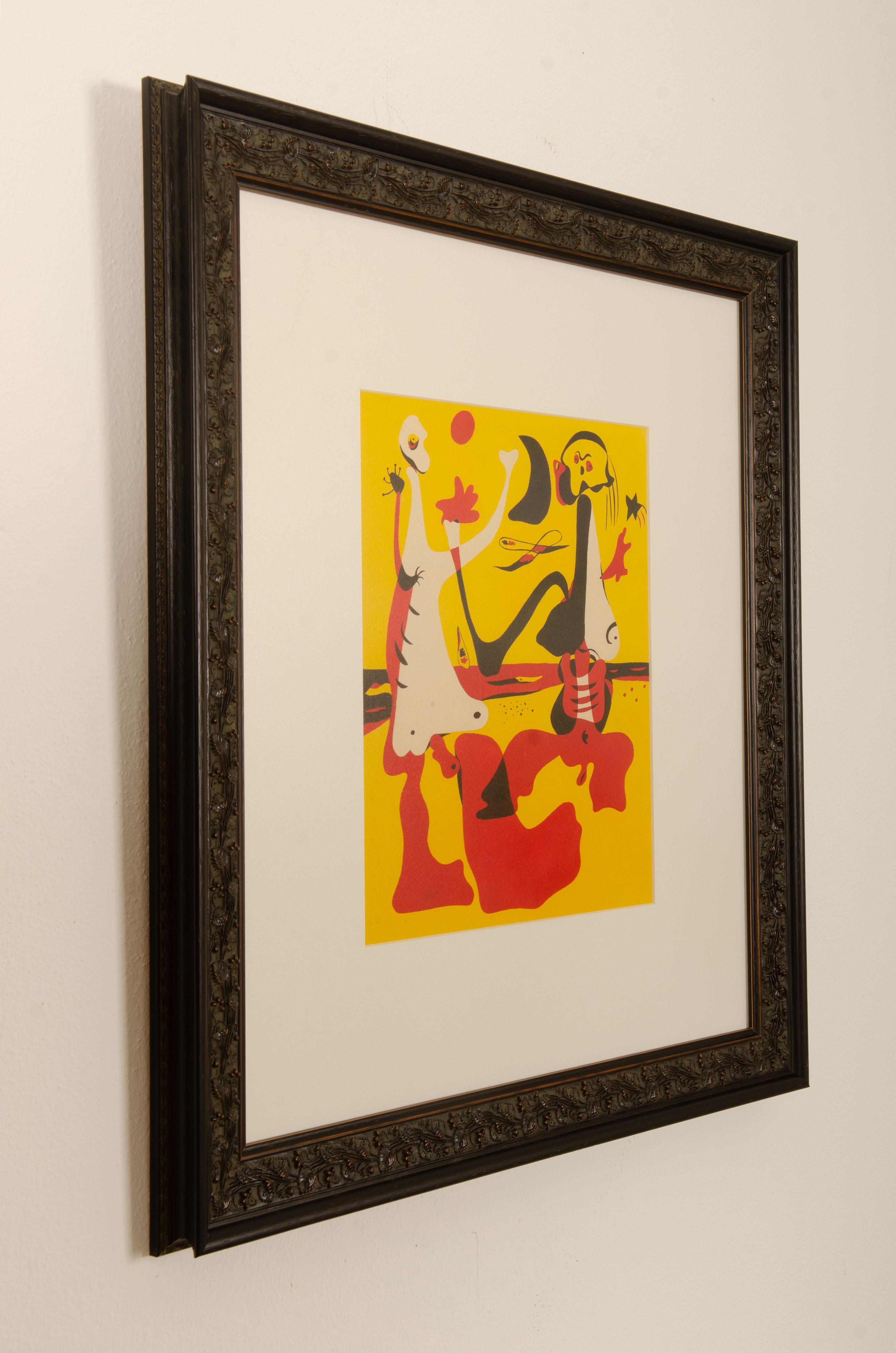 Spanish Joan Miró Personnages Devant la Mer, Figures by the Sea For Sale