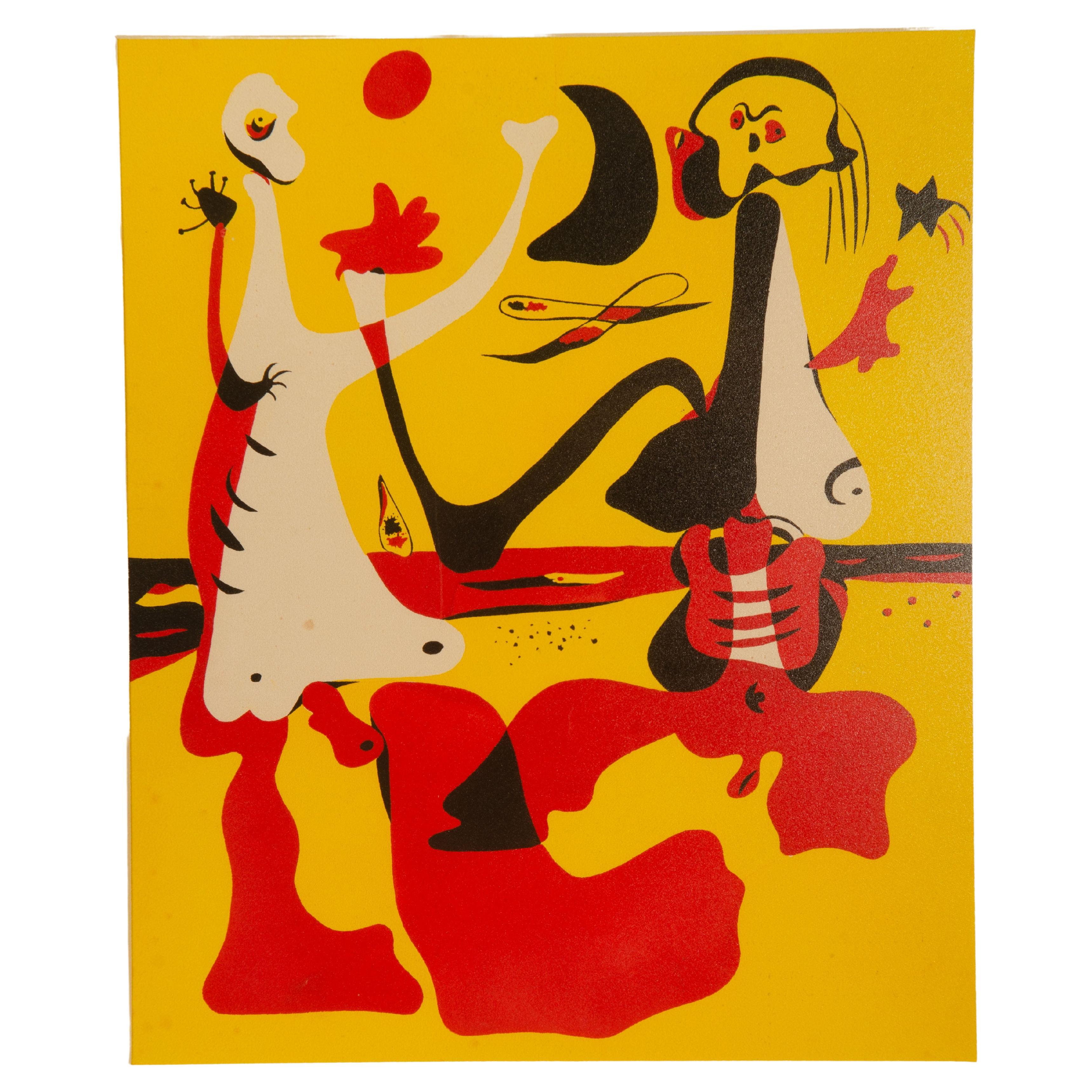 Joan Miró Personnages Devant la Mer, Figures by the Sea For Sale