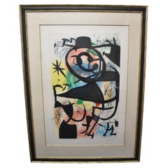 Joan Miro Clown rosa, Pitre Rose, litografia, 1974