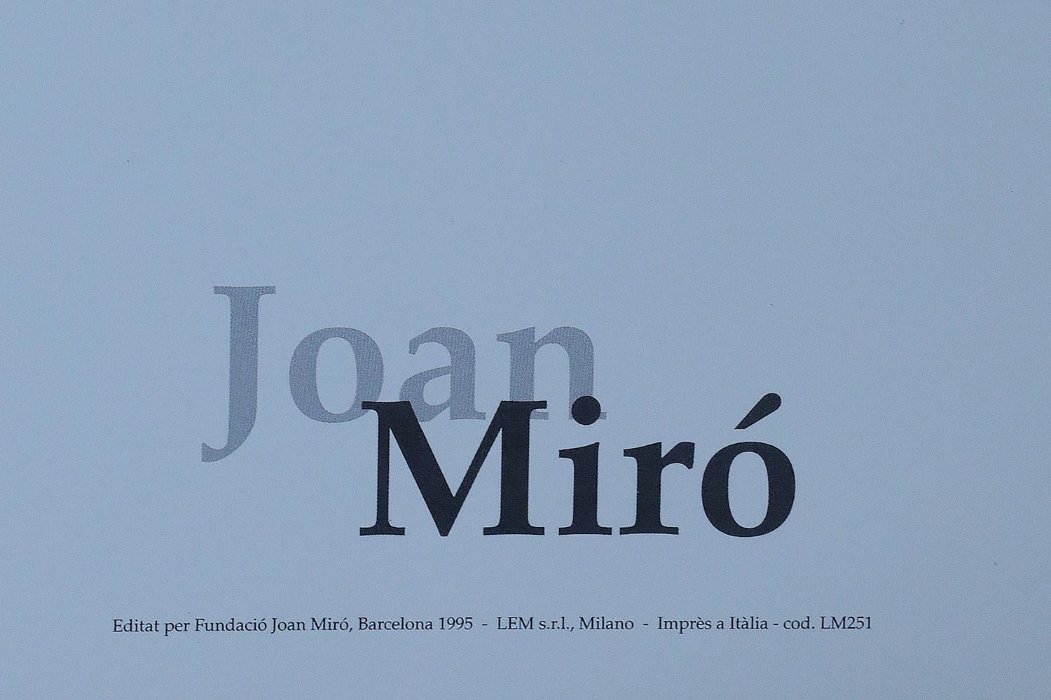 Mid-Century Modern Joan Miró, Poema I, 1968, Poster, Barcelona, 1995 For Sale