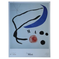 Retro Joan Miró, Poema I, 1968, Poster, Barcelona, 1995
