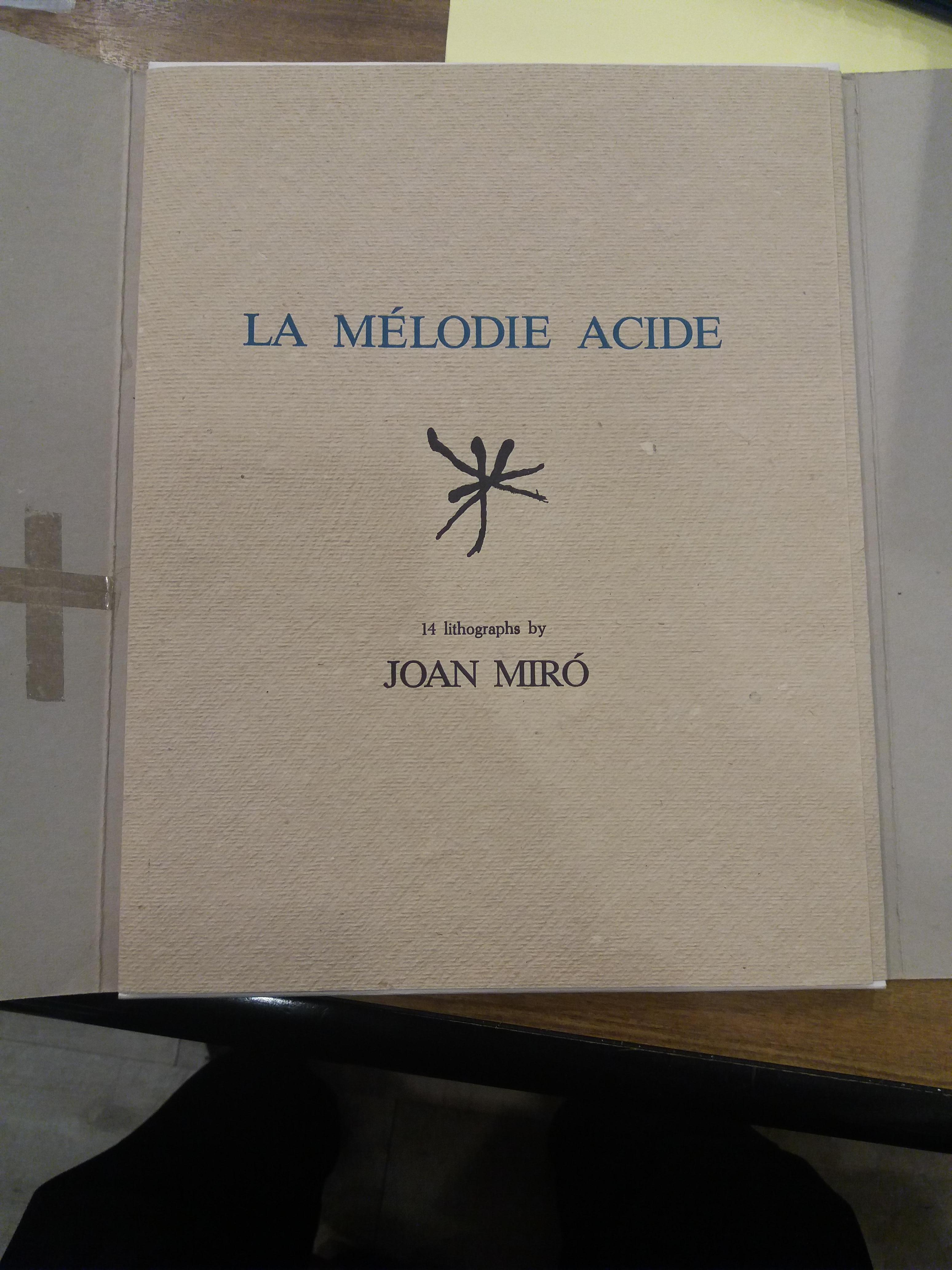 MIRO Klein  10 La melodie acide. Originallithographie-Gemälde.  – Print von Joan Miró