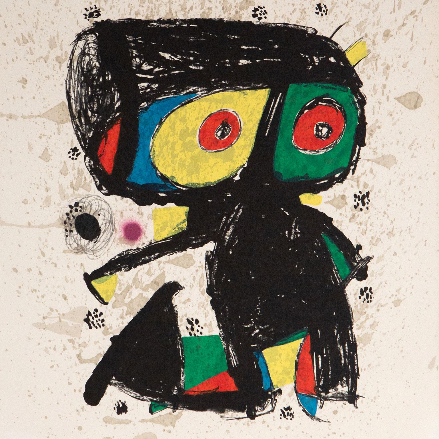 15 ans Poligrafa - Beige Abstract Print by Joan Miró