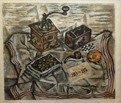1954 JOAN MIRO Surréalisme Le Moulin à Café 35/300 Eau-forte Aquatent Nature morte