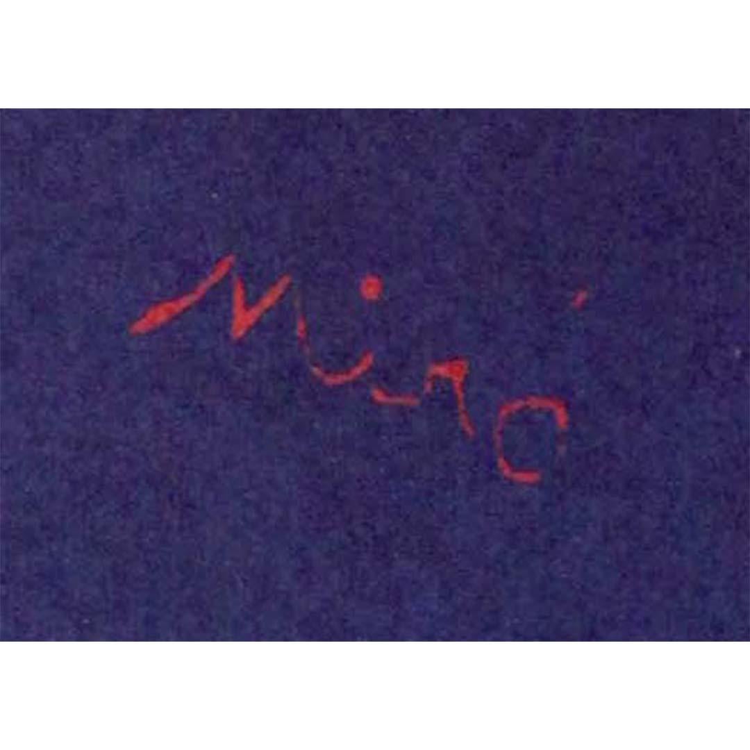 1959 gravure de Joan Miró Composition bleu et rouge publication d'art XXe Siècle en vente 2