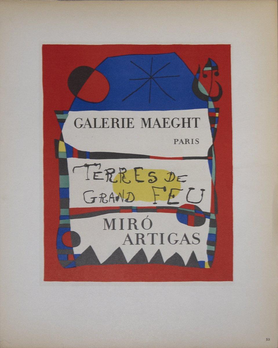 1959 After Joan Miro 'Terres de Grand Feu' 