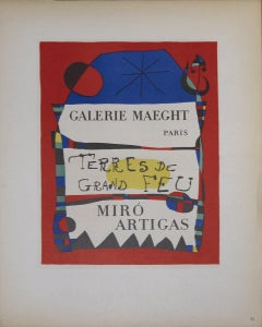 1959 After Joan Miro 'Terres de Grand Feu' Surrealism France Lithograph
