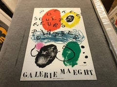 1961 After Joan Miro 'Galerie Maeght (from Album 19)' Surrealism Multicolor
