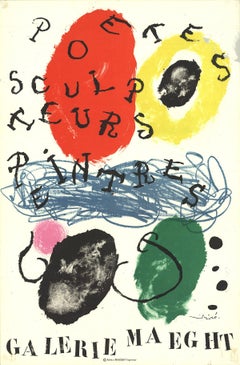 1961 After Joan Miro 'Galerie Maeght (from Album 19)' Surrealism Multicolor 