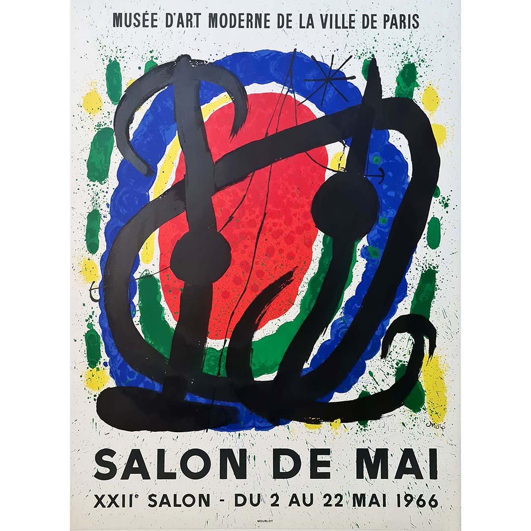 Belle affiche de Joan Miro de 1966 pour le XXIIe Salon de Mai.

Largement considéré comme l'un des principaux surréalistes (bien qu'il n'ait jamais fait officiellement partie du groupe), Joan Miró a également été un pionnier de l'automatisme : une