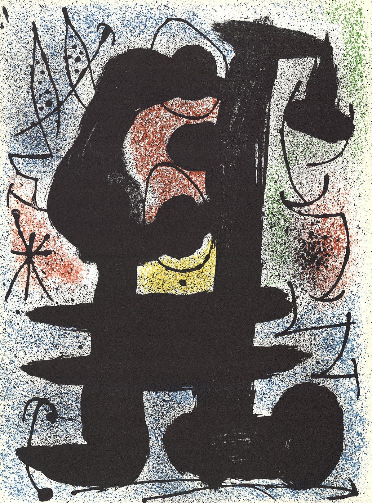 1967 Joan Miro 'Cosmos II' Original Lithograph - Print by Joan Miró
