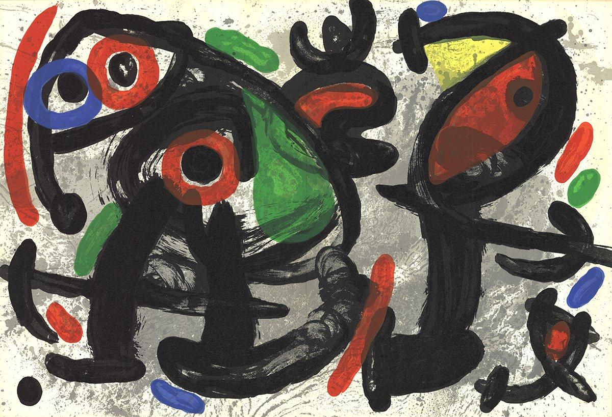 1970 Joan Miro 'Derriere le Miroir, no. 186, pg 10, 11'
