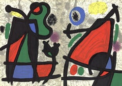 1970 Joan Miro 'Derriere le Miroir, no. 18ealism Multicolor, Black