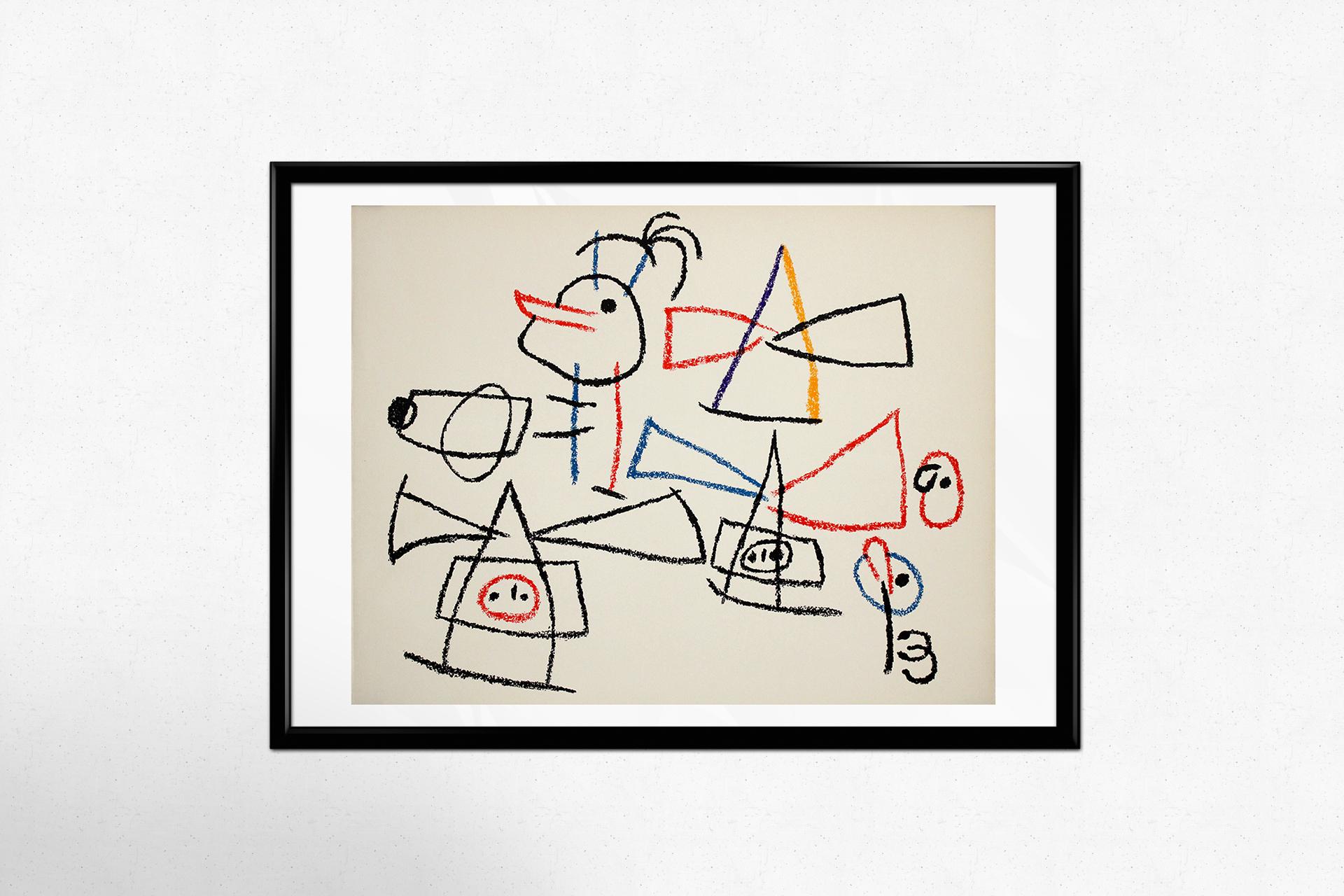 1971 Joan Miró’s Ubu aux Baléares original lithograph N. 14 For Sale 3