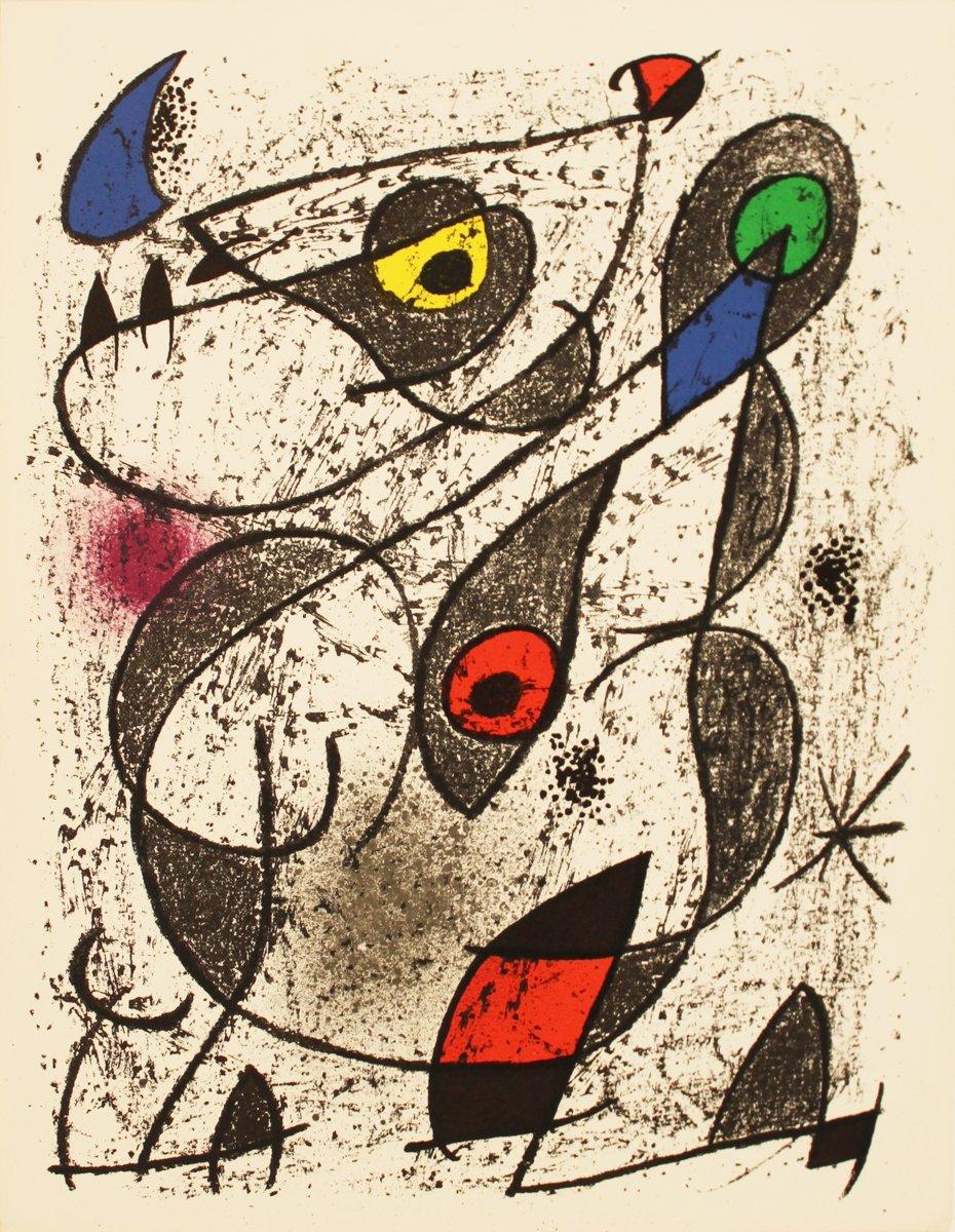 1972 Joan Miro 'A L'Encre II' Surrealism Multicolor, Brown, Blue, Red, Green, Yellow  - Print by Joan Miró