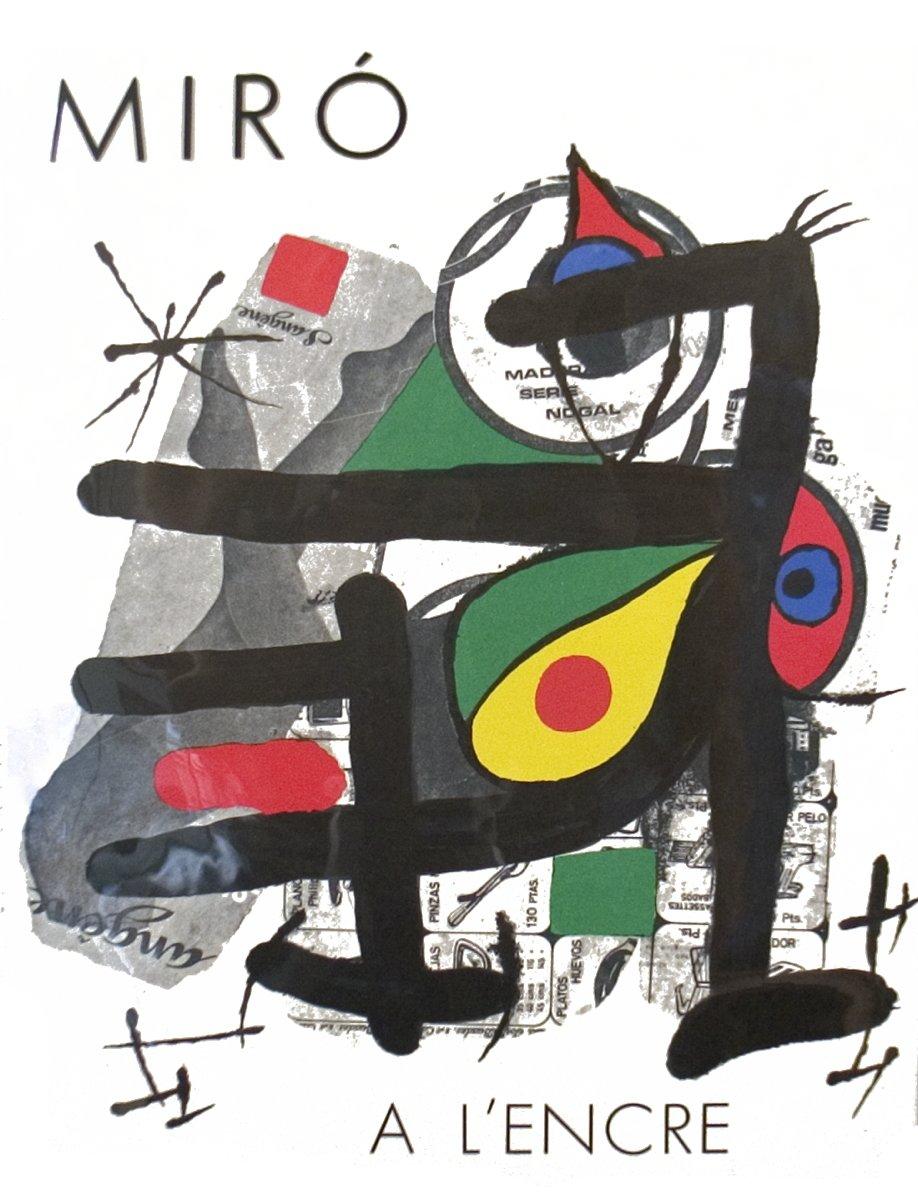 1972 Joan Miro 'Joan Miro A L'encre' Surrealism lithograph book - Print by Unknown