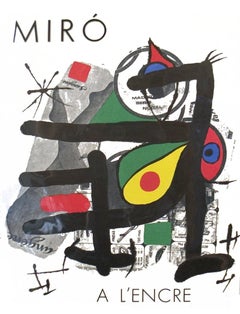 Vintage 1972 Joan Miro 'Joan Miro A L'encre' Surrealism lithograph book