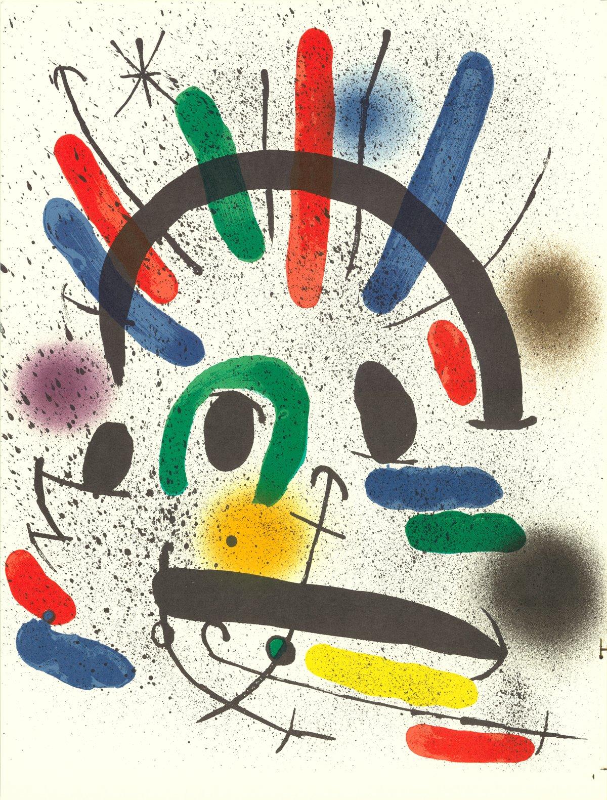1972 Joan Miro 'Litografia original II' Surrealism Multicolor Spain Lithograph - Print by Joan Miró