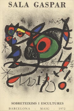 1972 After Joan Miro 'Sala Gaspar - Sobreteixims i escultures' Surrealism Spain 
