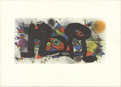 1974 Joan Miro 'Sculpture plate I' Abstract France Lithograph