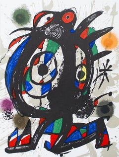 1975 Joan Miro 'Litografia original I' Surrealism Multicolor Spain Lithograph