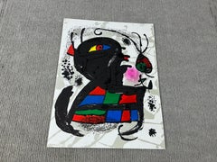 Joan Miró Lithografia V, Modern Lithograph Print, 1975, Unframed