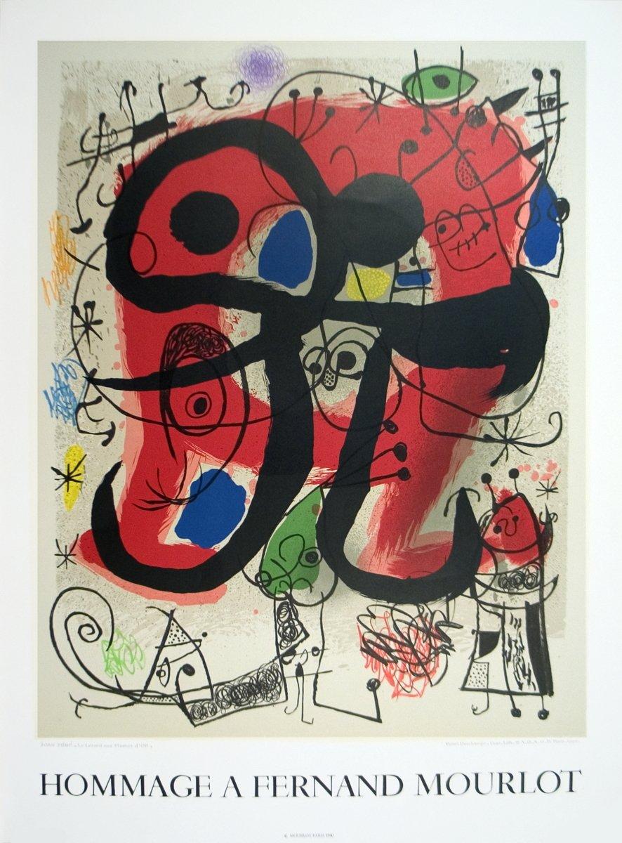 1993 After Joan Miro 'Le Lezard Aux Plumes D'or' Surrealism Multicolor - Print by Joan Miró