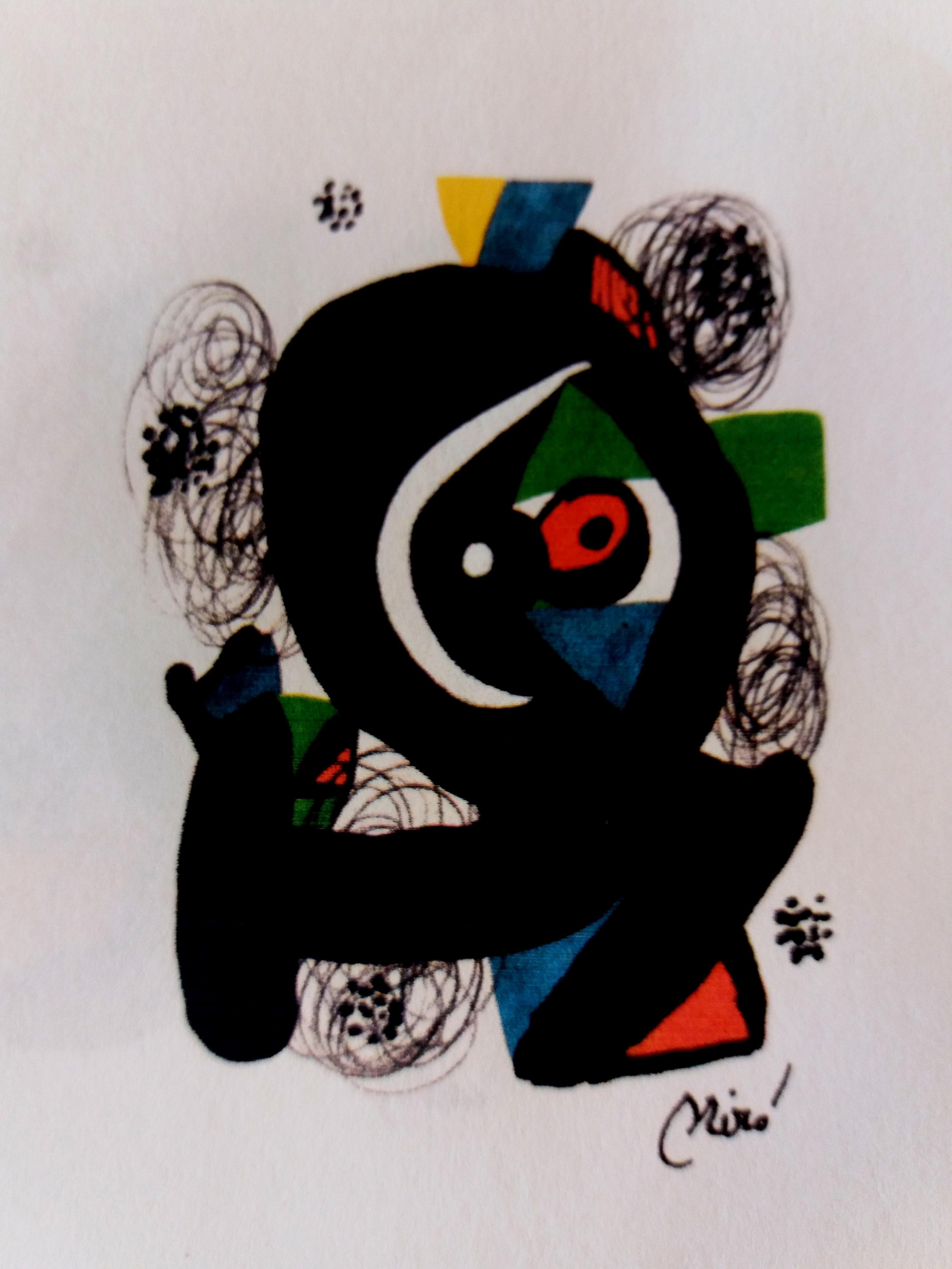 Joan Miró Abstract Print - 2 La Melodie acide original lithograph painting