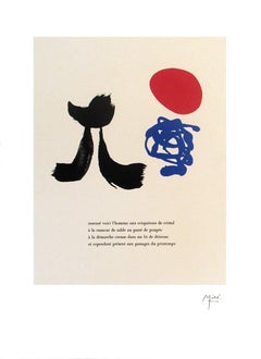2004 After Joan Miro 'Illustrated Poems-"Parler Seul" VIII' Surrealism 