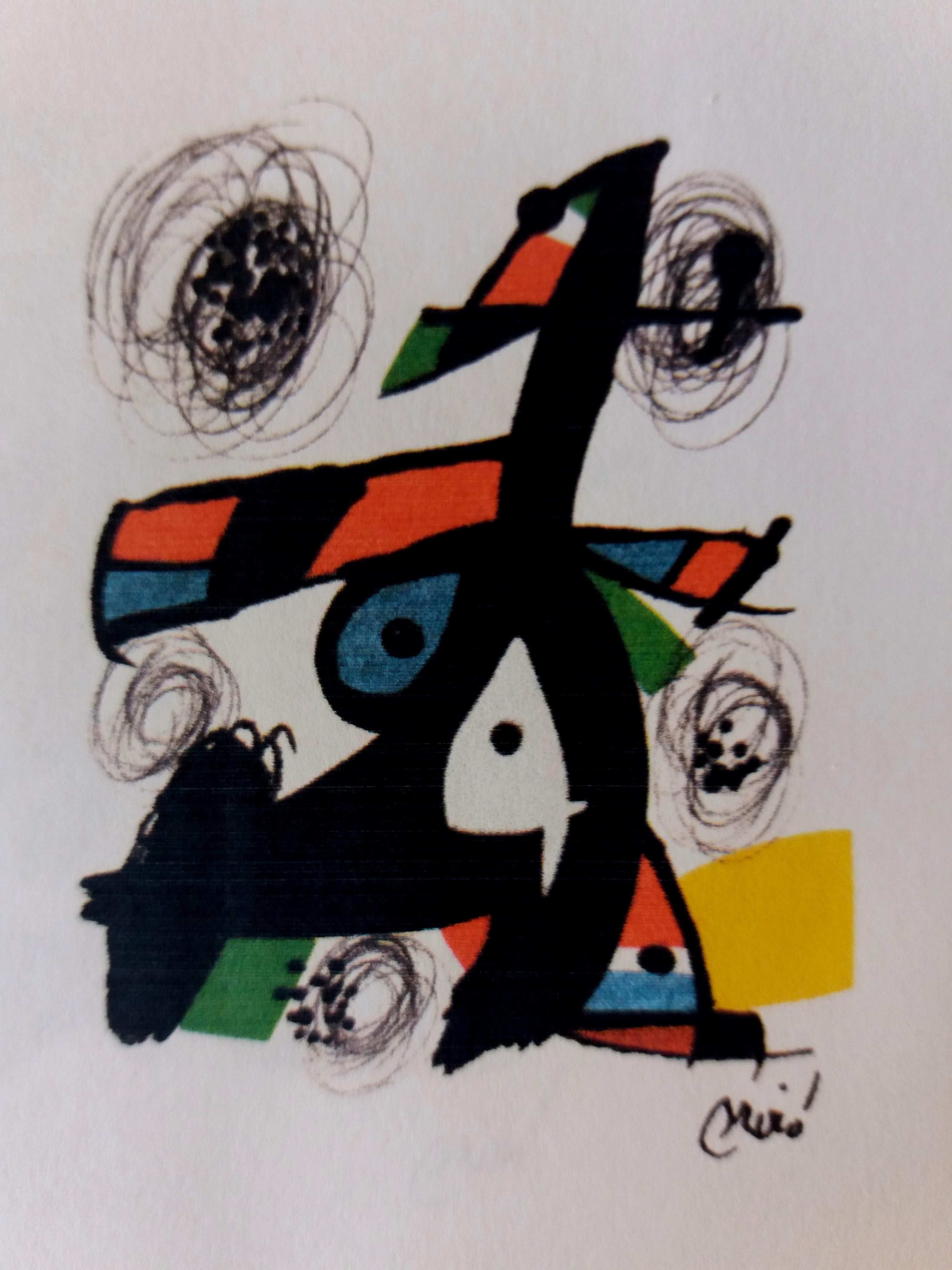 Joan Miró Abstract Print - 4 La melodie acide. original lithograph painting. 