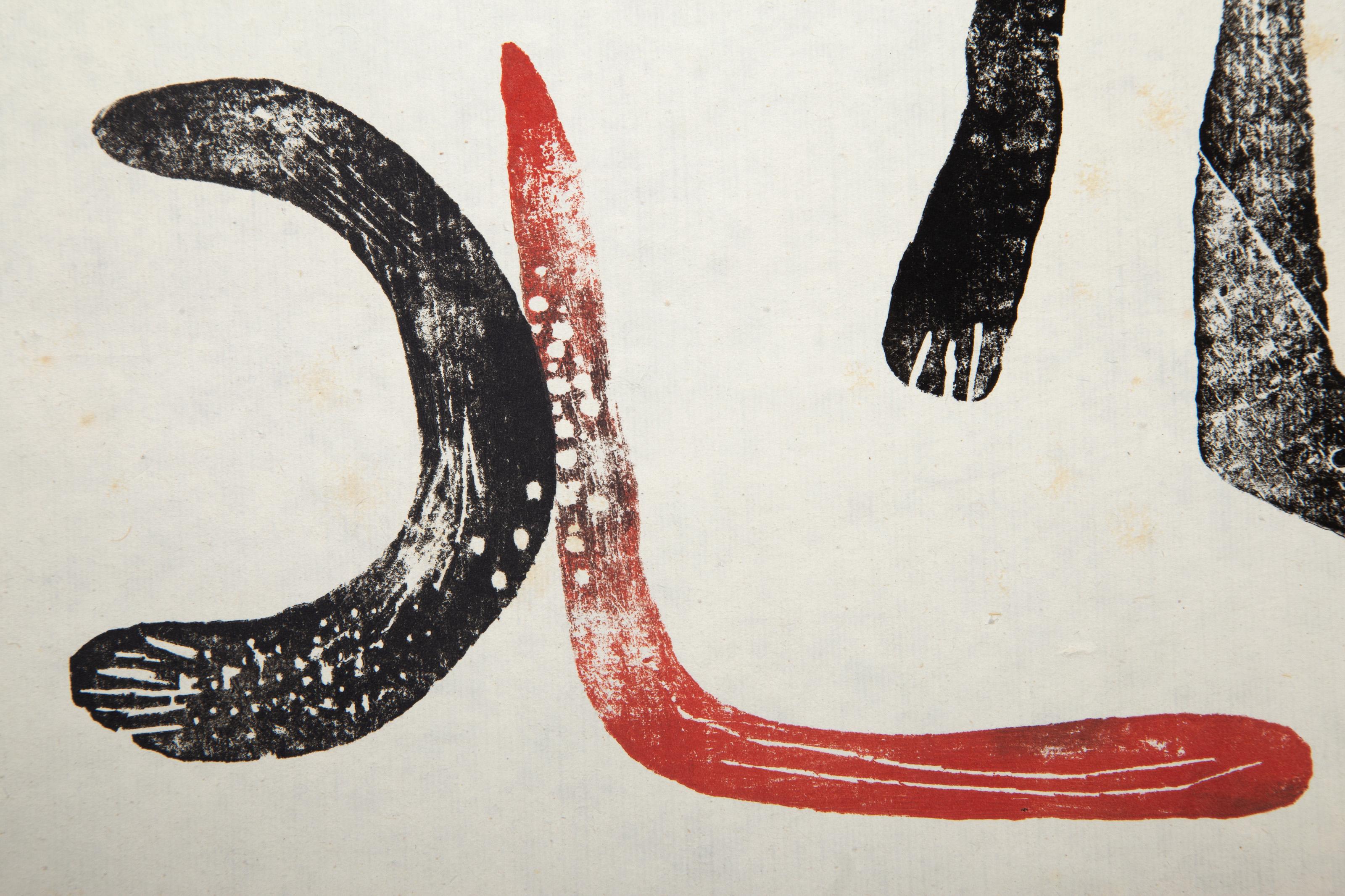 A Toute Epreuve (D 199), Modern Abstract Woodcut by Joan Miro For Sale 1