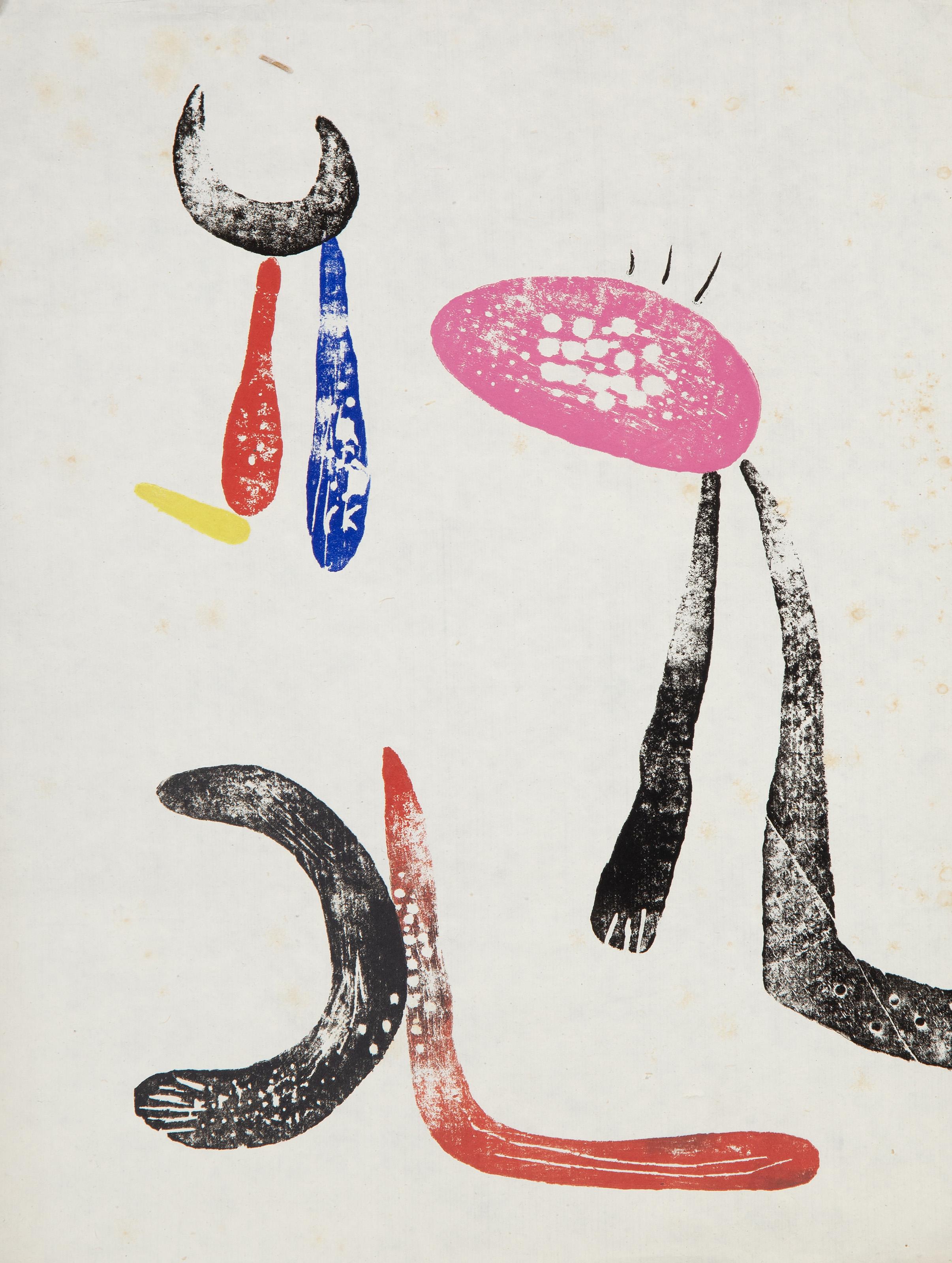 A Toute Epreuve (D 199), Modern Abstract Woodcut by Joan Miro - Print by Joan Miró