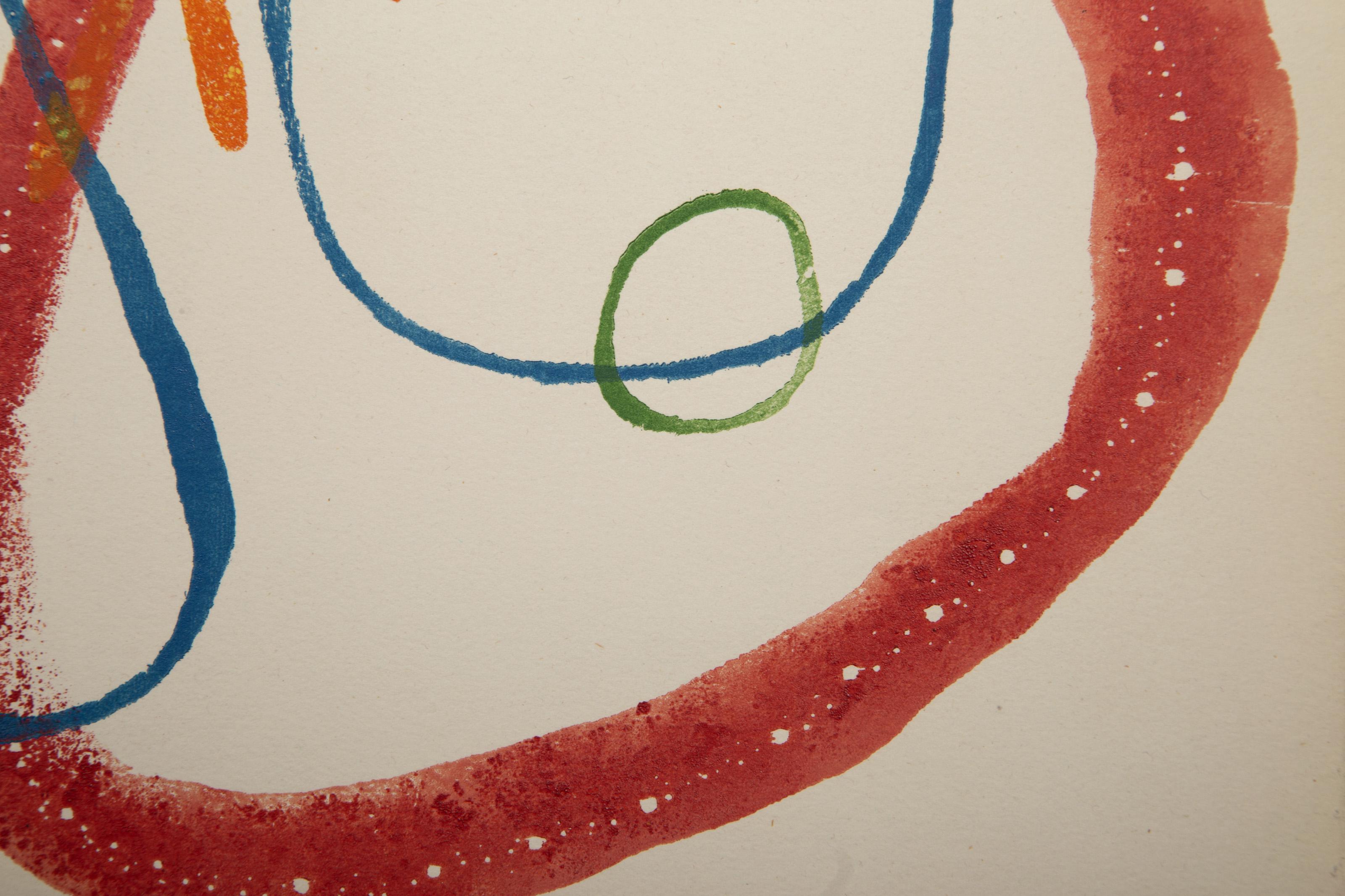  Joan Miro, Spanish (1893 - 1983) - A Toute Epreuve (D 220), Year: 1958, Medium: Woodcut on Arches, Edition: 130, Size: 12.75 x 10 in. (32.39 x 25.4 cm), Printer: Jacques Frelaut and Jaime Herrera, Atelier Lacouriere-Felaut, Publisher: Gerald