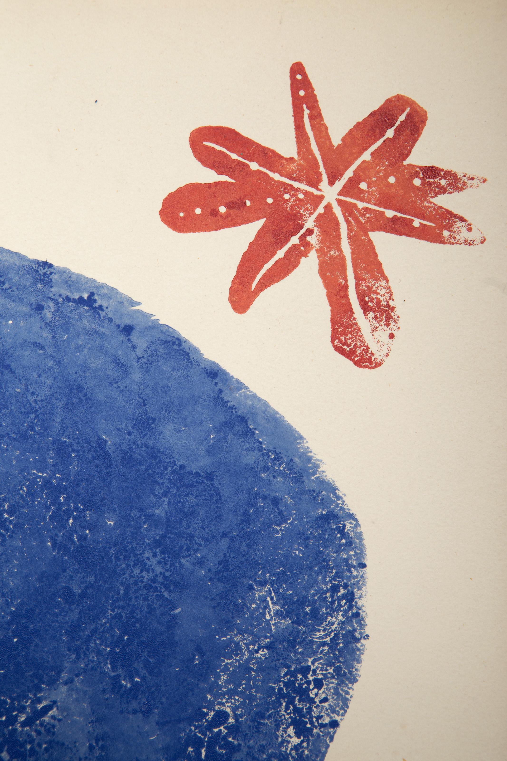 A Toute Epreuve (D 221) Avant la lettre, Modern Abstract Woodcut by Joan Miro For Sale 2