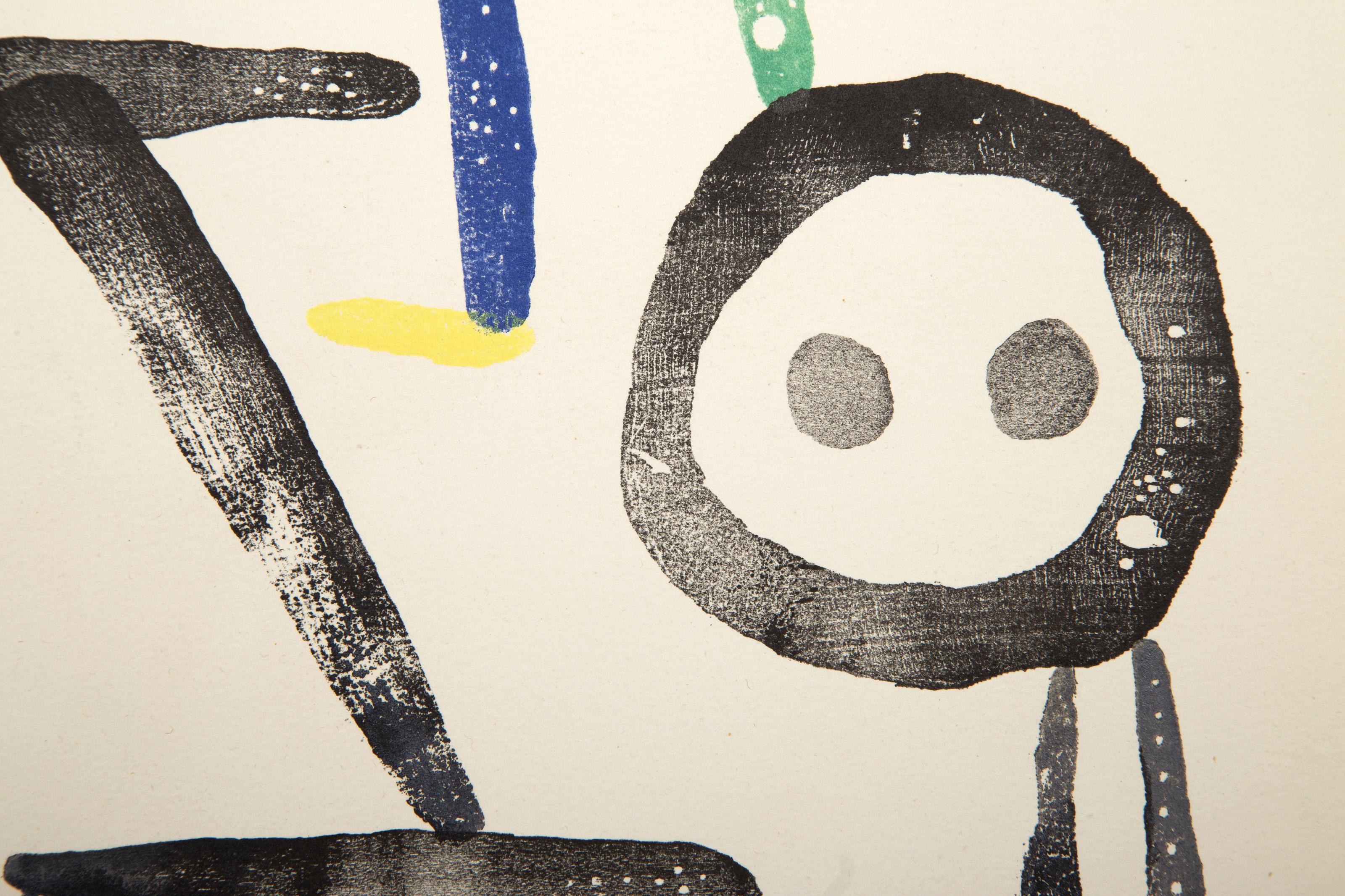 A Toute Epreuve, Moderner Holzschnitt mit Textur von Joan Miro im Angebot 2