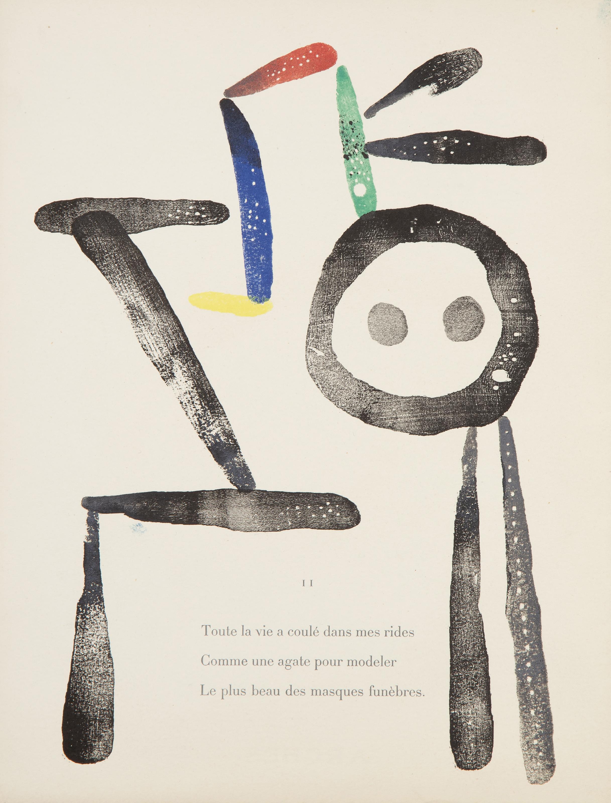 A Toute Epreuve, Modern Woodcut with Text by Joan Miro