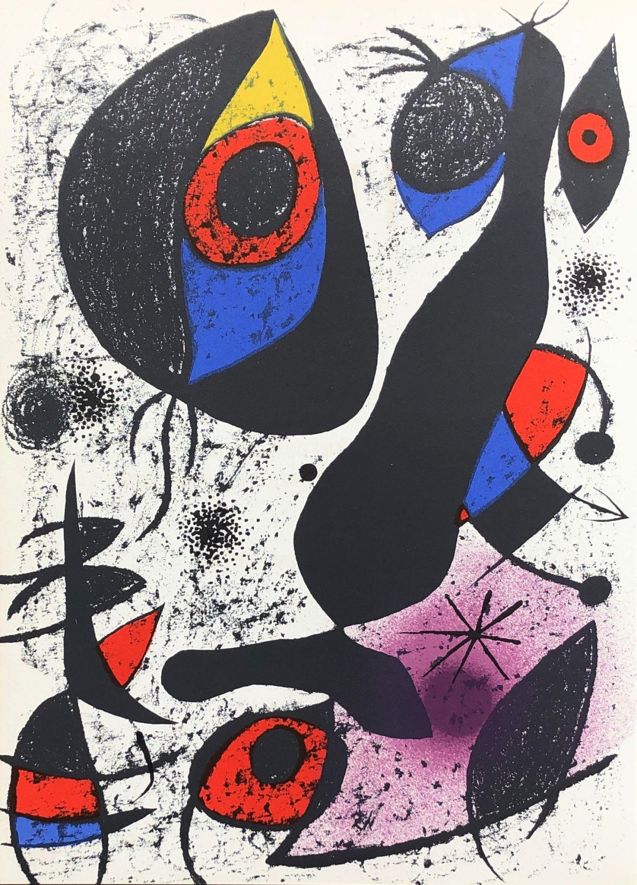 Joan Miró Abstract Print - Abstract Bird - Original Lithograph (Mourlot #837)