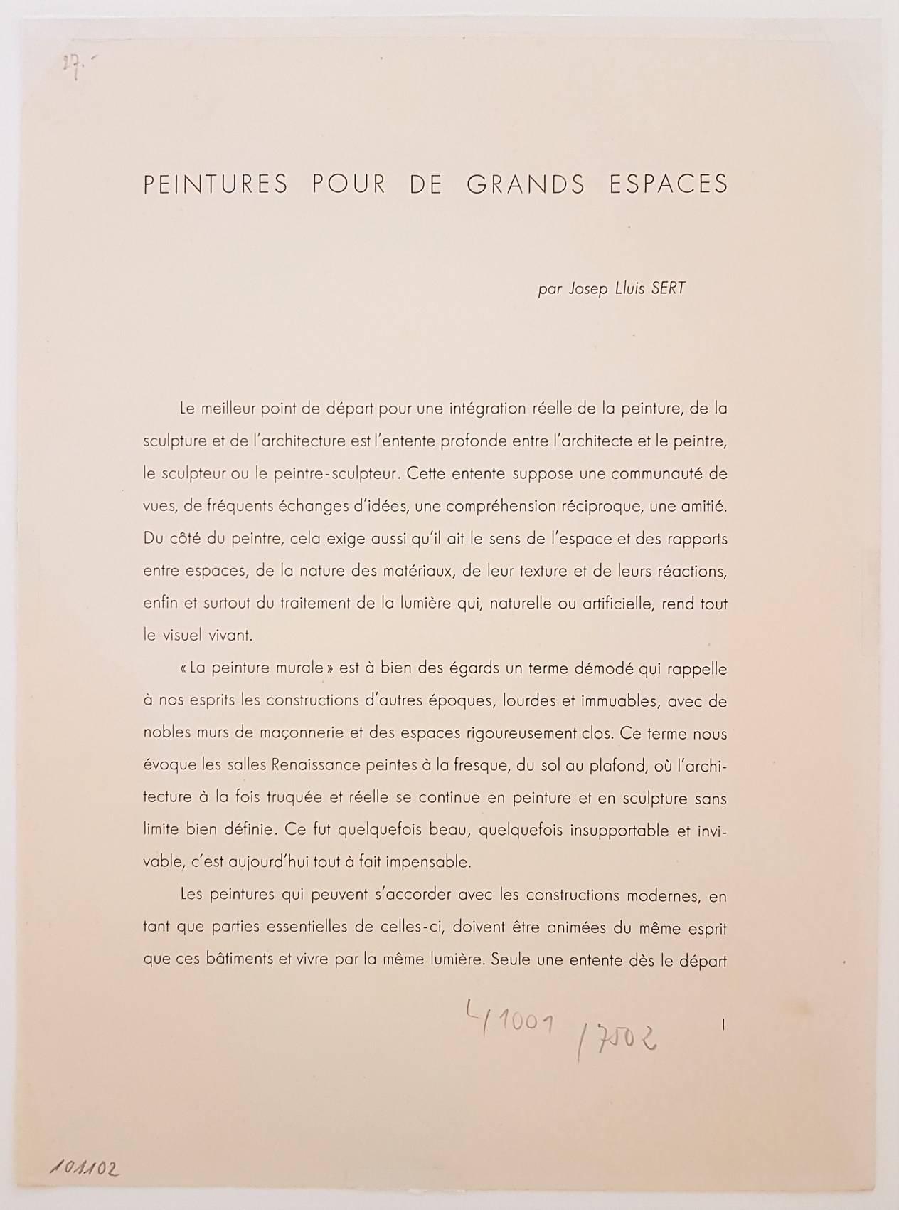 One plate from Derrière le Miroir no. 128: Peintures Murales de Miró - Print by Joan Miró