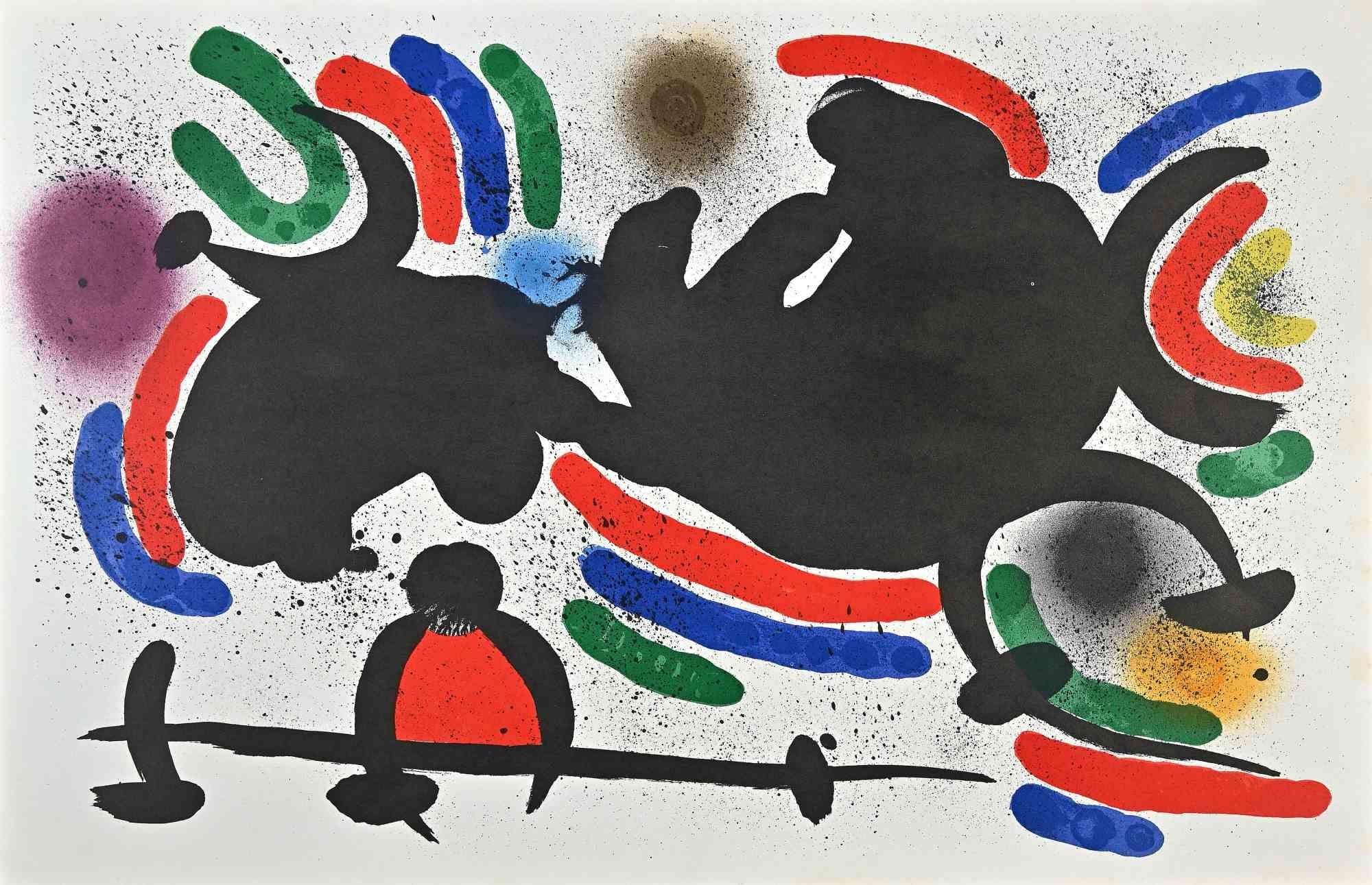Joan Miró Abstract Print - Abstract Composition - Lithograph by J. Mirò - Mid-20th Century